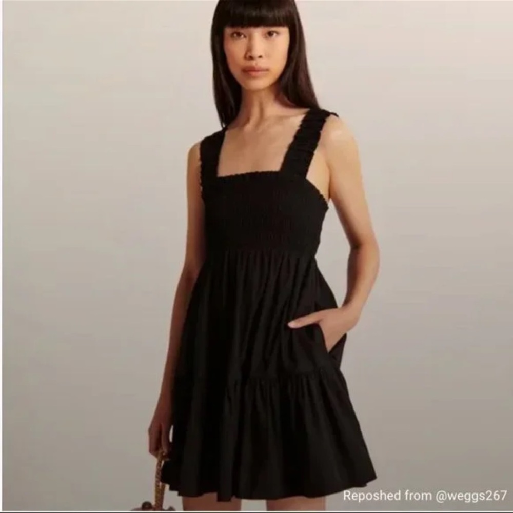 Abercrombie & Fitch Black Smocked Mini Dress